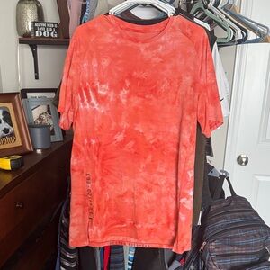 lululemon athletica Vibrant Orange Tie-Dye Tee